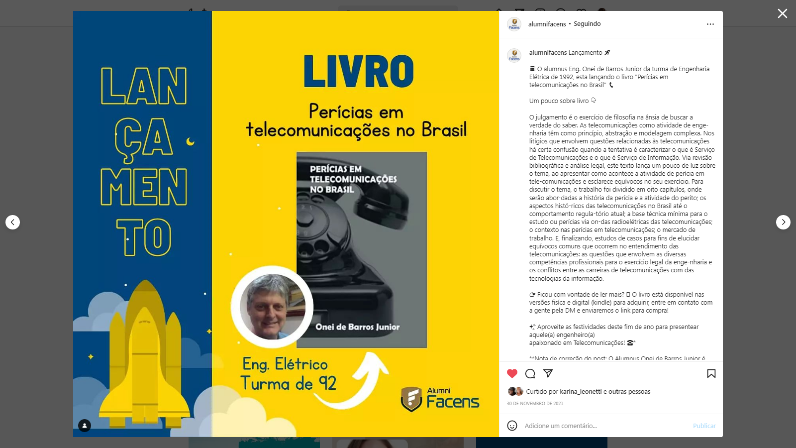 Leia mais sobre o artigo Versão Capa Dura do Livro “Perícias em Telecomunicações no Brasil”